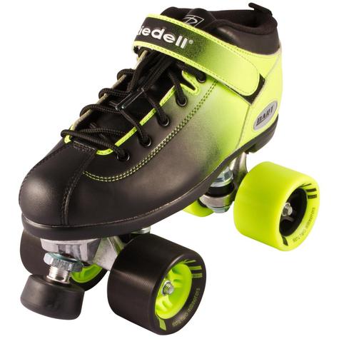 Riedell Dart Black / Neon Green Roller Skate