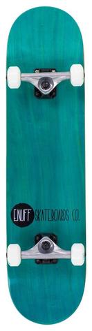 Enuff Logo teal Stain Skateboards Complete