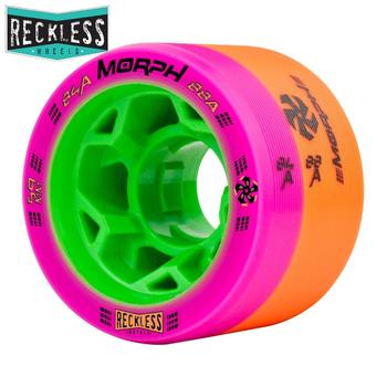 Reckless Morph derby Wheel Pack of 4 84a/88a - Pink/Orange