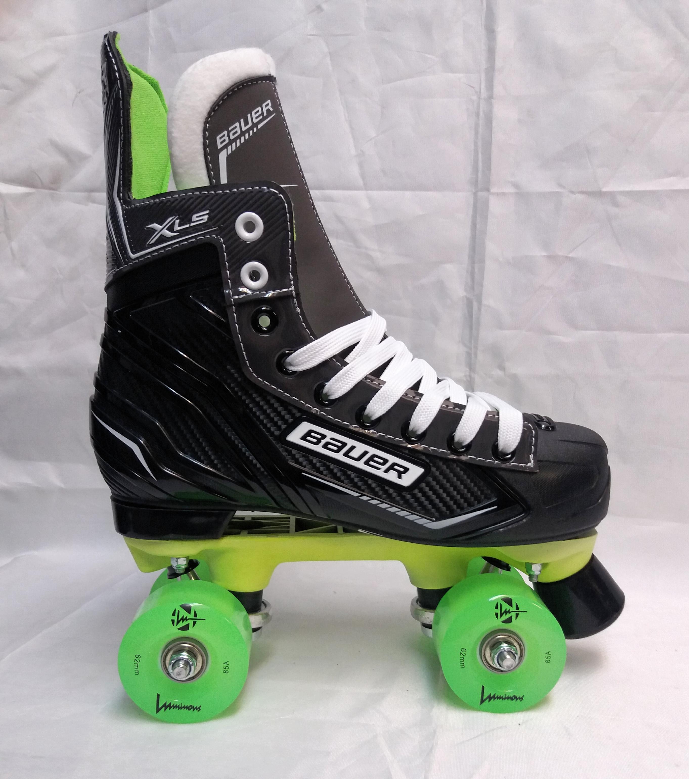 Bauer XLS Glow In The Dark And Luminous Light Up Wheels Skate Attack