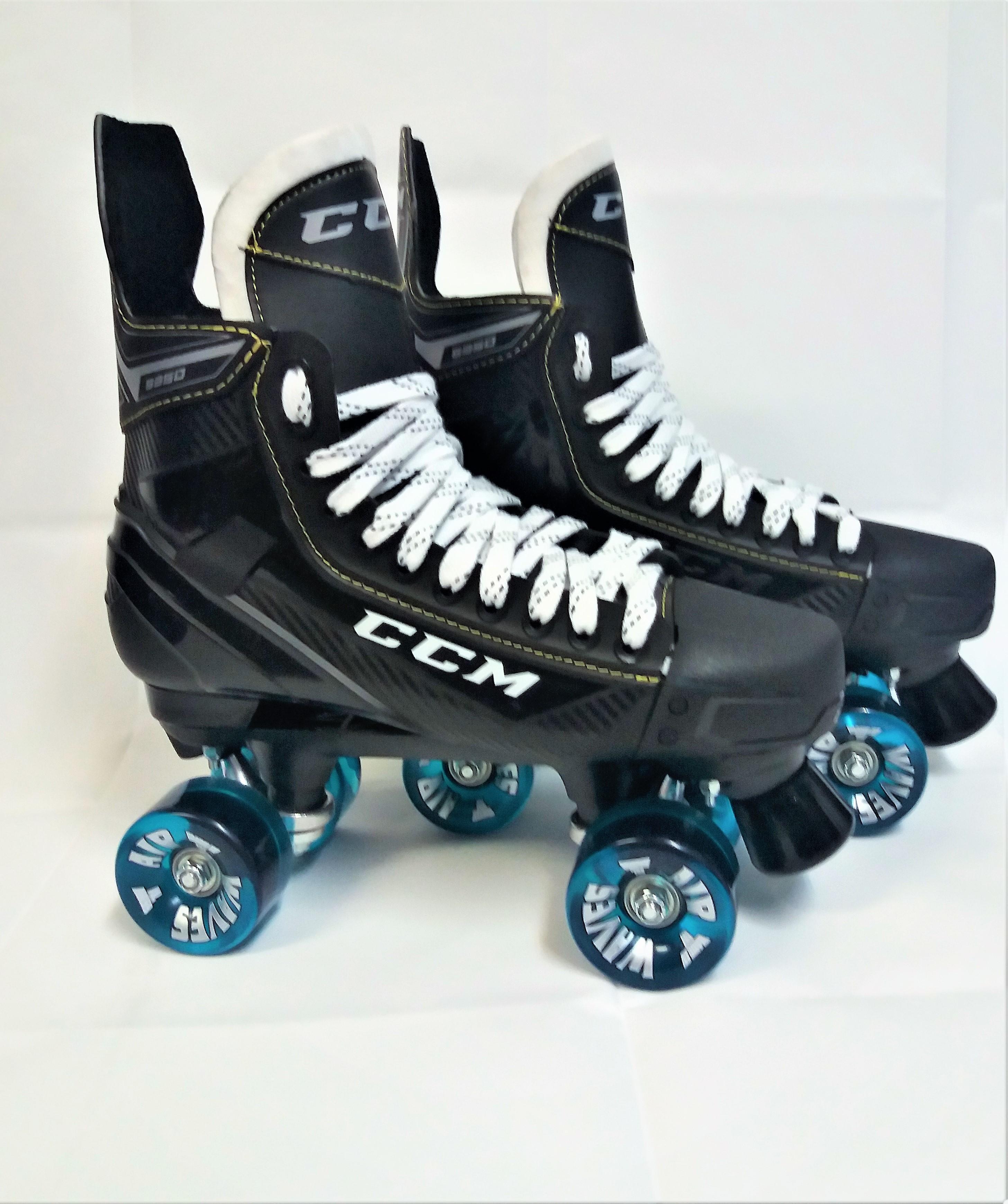 CCM Custom quad Roller Skates With Air Waves Wheels Skate Attack