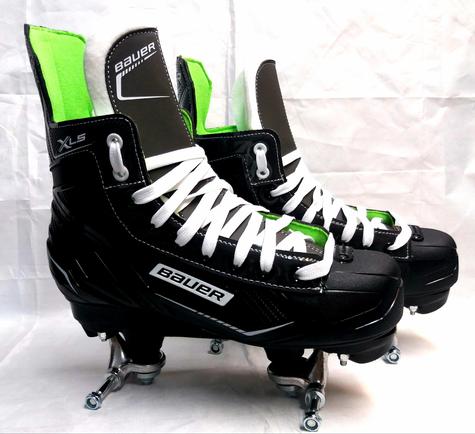 Bauer X-LS Quad Roller Skates - Playmaker Plate - No Wheels