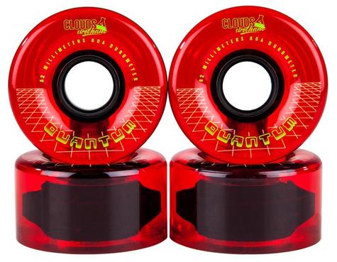 Clouds Urethane Wheels Quantum Outdoor 80A (Pk 4) Clear / Red