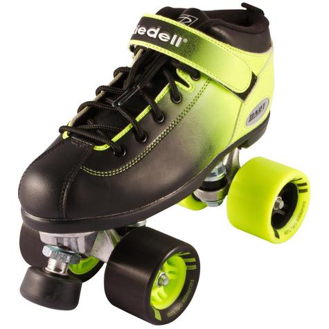 Riedell Dart Black / Neon Green Roller Skate - main image