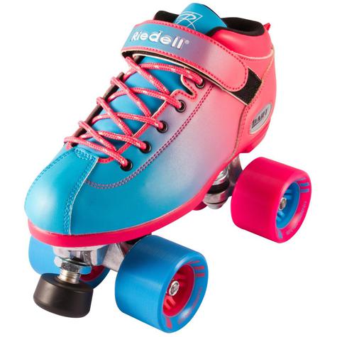 Riedell Dart Pink / Blue Roller Skate - main image