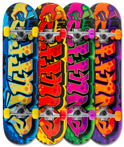Enuff Regular Size Graffiti Skateboards Complete