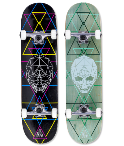 Enuff Geo Skull Complete Skateboard Black - main image