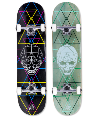 Image of Enuff Geo Skull Complete Skateboard Black