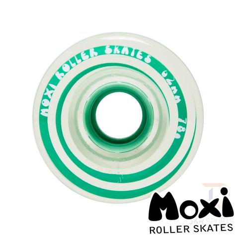 MOXI GUMMY WHEELS - CLEAR / TEAL 65/78A PACK OF 4