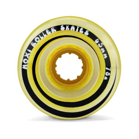 MOXI GUMMY WHEELS CLEAR / YELLOW 65/78A PACK OF 4