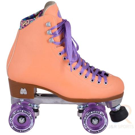 Image of Moxi Beach Bunny Roller Quad Skates - Peach