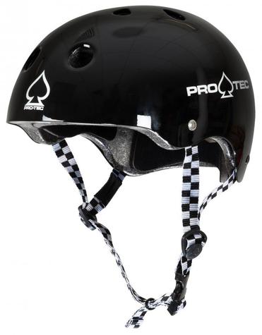 Pro-Tec Helmet Classic Certified Gloss Black Checker  - main image