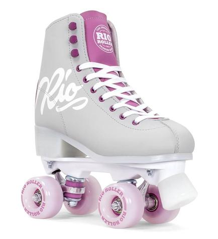 Rio Roller Script Quad Skates grey purple