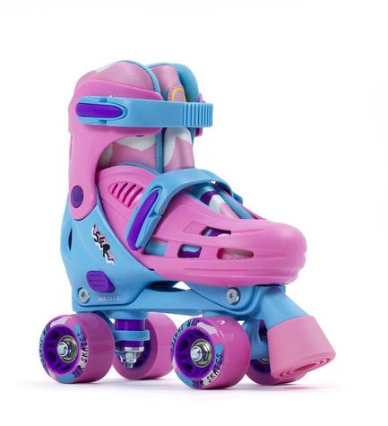SFR Hurricane III Adjustable Quad Skates Pink / Blue - Kids
