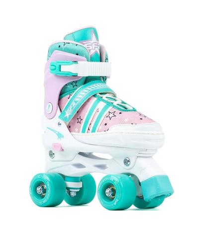 SFR Spectra Adjustable Quad Skates - Pink / Green - Kids - main image