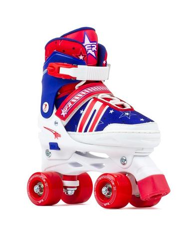SFR Spectra Adjustable Quad Skates - Red / Blue - Kids
