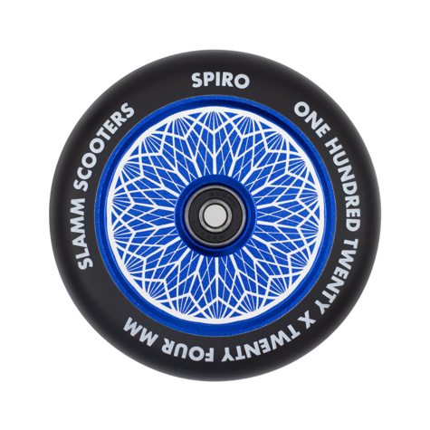 Slamm 120mm Spiro Hollow Core Wheels Blue - main image