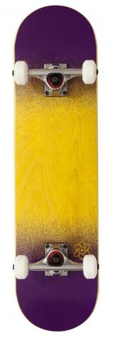 Rocket Complete Skateboard Twin Fade Series Yellow/Purple 7.75 IN