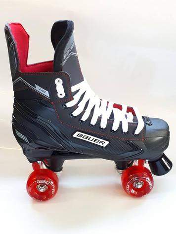 Junior Sizes 1-5 Details about   Bauer Quad Roller Skates NS Red Ventro Wheels 