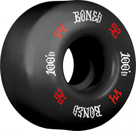 Bones Wheels 100's #12 V4 52mm Black - main image