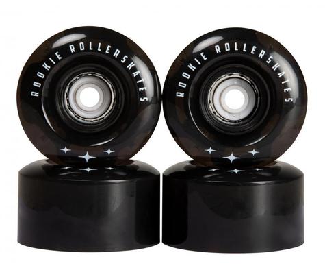 Rookie Quad Wheels LED Flash inc Abec 7 bearings bLACK pack of 4 - main image
