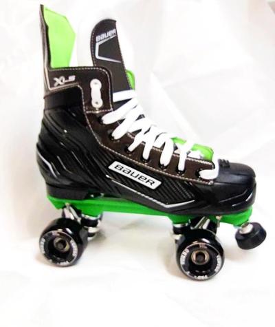  Bauer XLS Quad Cutom Skates with Sure Grip Plates - main image