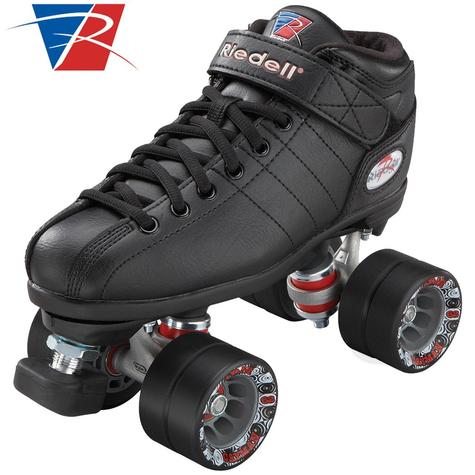 Riedell R3 Jam Quad Roller Skate Black - Adult Sizes