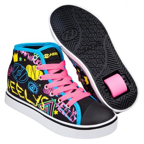 Heelys Veloz Black Rainbow Scribble Skate Attack