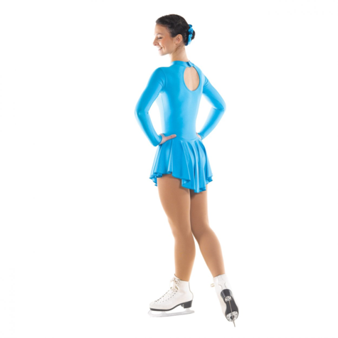 Plain Nylon Lycra Kingfisher Skating Dress - main image