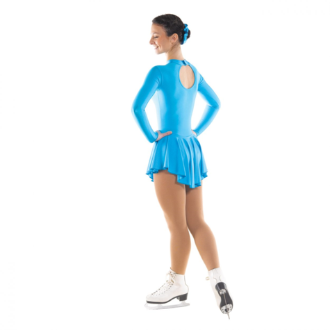 Plain Nylon Lycra Kingfisher Skating Dress