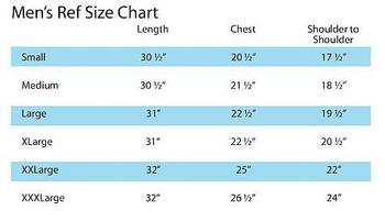 Mens Ref Size Chart - main image