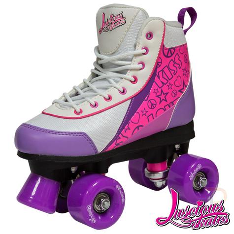 Luscious Retro Roller Quad Skates - Purple Punch - Adult Sizes