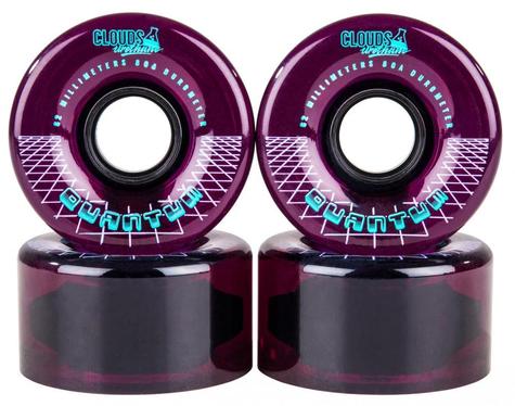 Clouds Urethane Wheels Quantum Outdoor 80A (Pk 4) Clear / Purple - main image