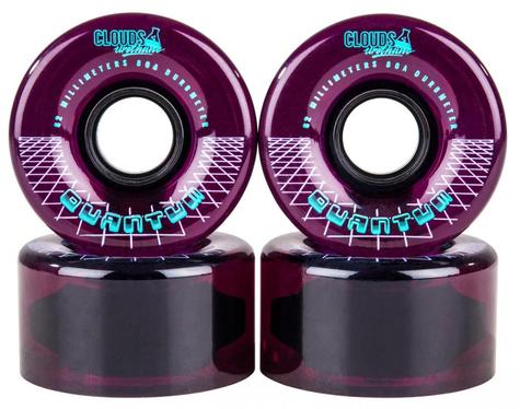 Clouds Urethane Wheels Quantum Outdoor 80A (Pk 4) Clear / Purple