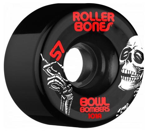 Rollerbones Quad Wheels Bowl Bombers 101a Black 57mm
