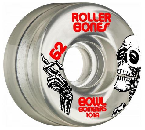 Rollerbones Quad Wheels Bowl Bombers 101a Clear 62mm