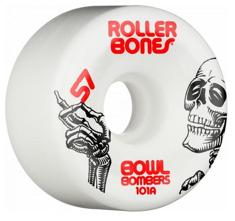 Rollerbones Quad Wheels Bowl Bombers 101a White 57mm - main image
