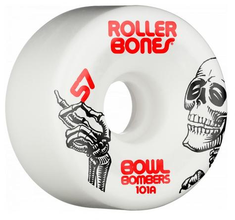 Rollerbones Quad Wheels Bowl Bombers 101a White 57mm