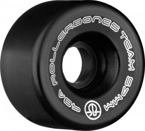 Rollerbones Quad Wheels Team Logo 98a Black 57 MM