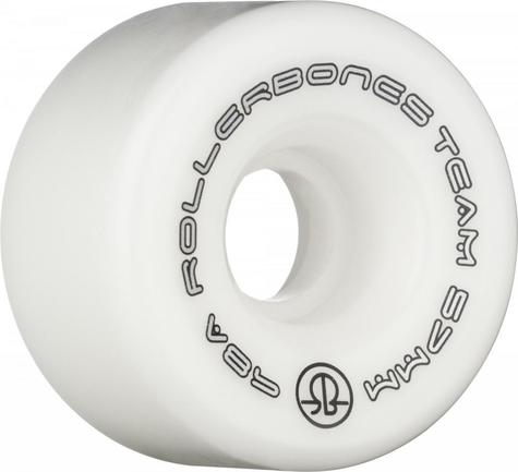 Rollerbones Quad Wheels Team Logo 98a White 57mm