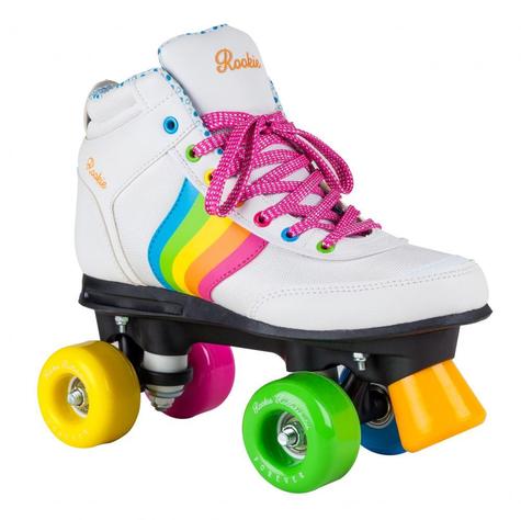 Rookie Roller Skates Forever Rainbow White