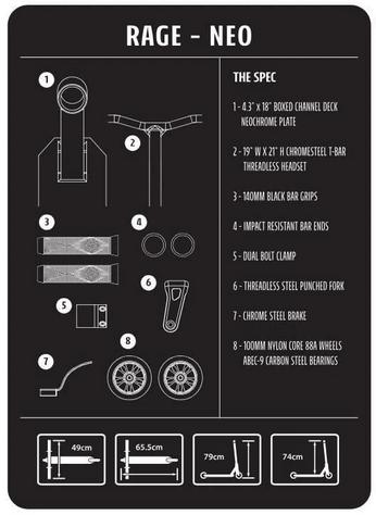 Slamm Rage Complete Stunt Scooter - Neochrome - main image