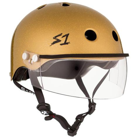 S1 Lifer Helmets Inc Visor - Gold Glitter