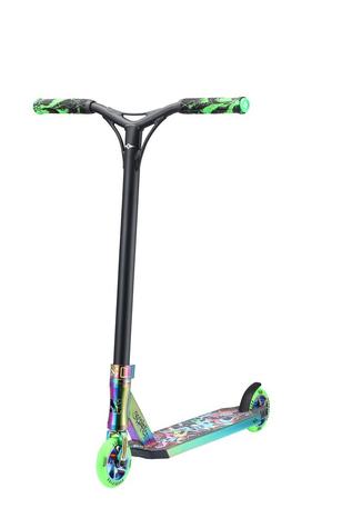 Sacrifice Flyte 115 V2 Neo Green Graffiti Scooter - main image