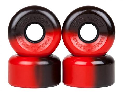Sims Quad Wheels Street Snakes Black / Red Pac Of 4