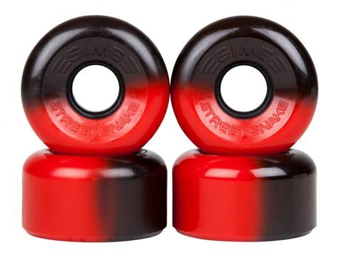 Sims Quad Wheels Street Snakes Black / Red Pac Of 4 - main image