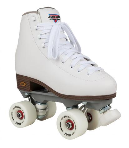 sure grip fame white qaud roller skate