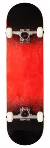 Rocket Complete Skateboard Twin Fade Series Red/Black 8 IN