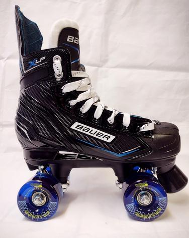 Image of BAUER XLP CUSTOM BUILT ROLLER QUAD SKATES WITH Clouds Urethane Wheels