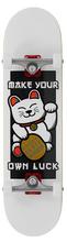 Enuff Lucky Cat Complete Skateboard White 8" x 32"